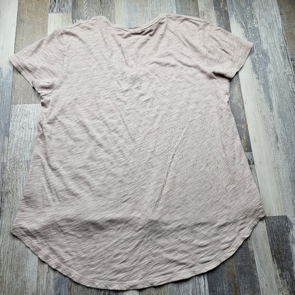 ATM Slub Jersey Short Sleeve V-neck Tee Pink Camelia Women's XS - Picture 4 of 4